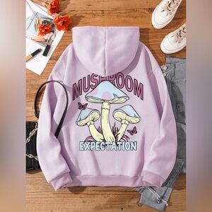 Women fashion purple hoodie size XL fleeced